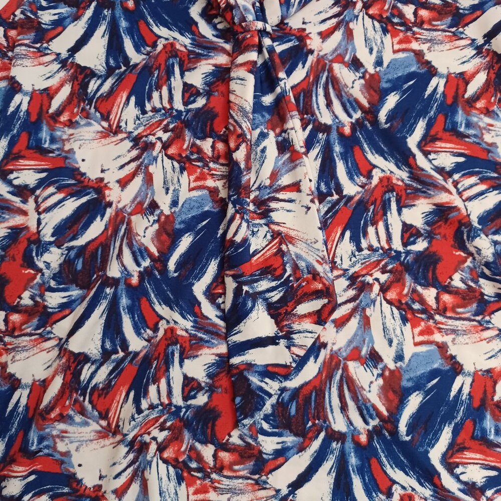 Women's Tahari All American 4th of July Red/White/Blue Sleeveless Blouse Size XS - Picture 5 of 8